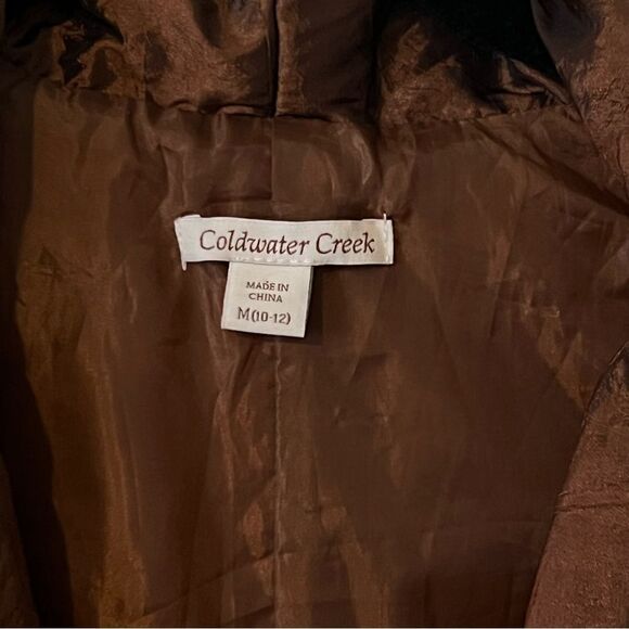 Coldwater Creek Vest Brown Size Medium (10-12) Lightweight Lined Snap Front - Picture 5 of 7